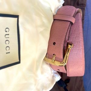 EUC 💯 Authentic Gucci Belt-Beautiful Soft Pink Color. Must-have!!